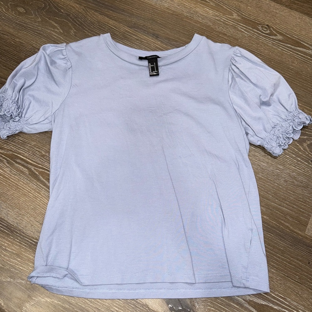 Forever 21 Light Blue Short Sleeve Top